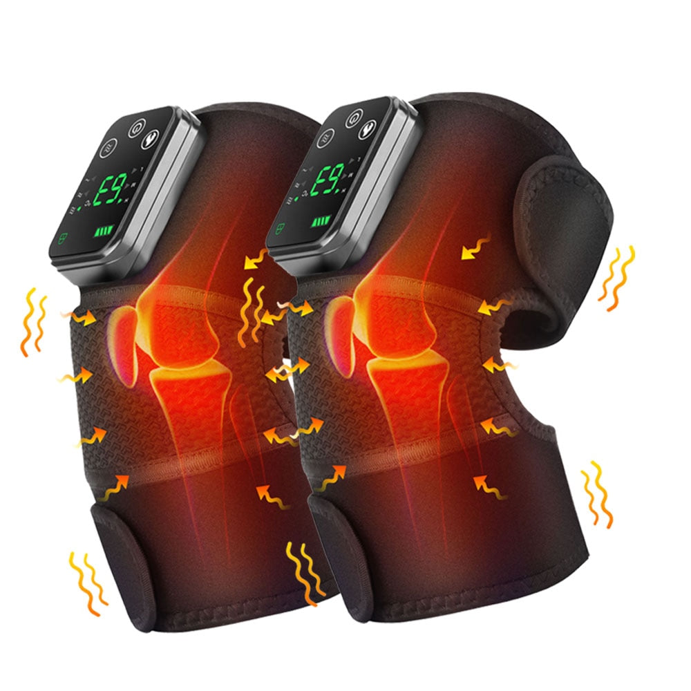 Electric Heating Vibration Therapy Knee Elbow Leg Arthritis Massage Physiotherapy Joint Pain Relief Warm Wrap Knee Pad Massager